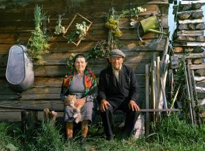Скамейка на завалинке